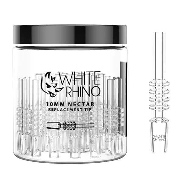 White Rhino Nectar Collector Quartz Replacement Nail | 10mm | 30 Count Display product image